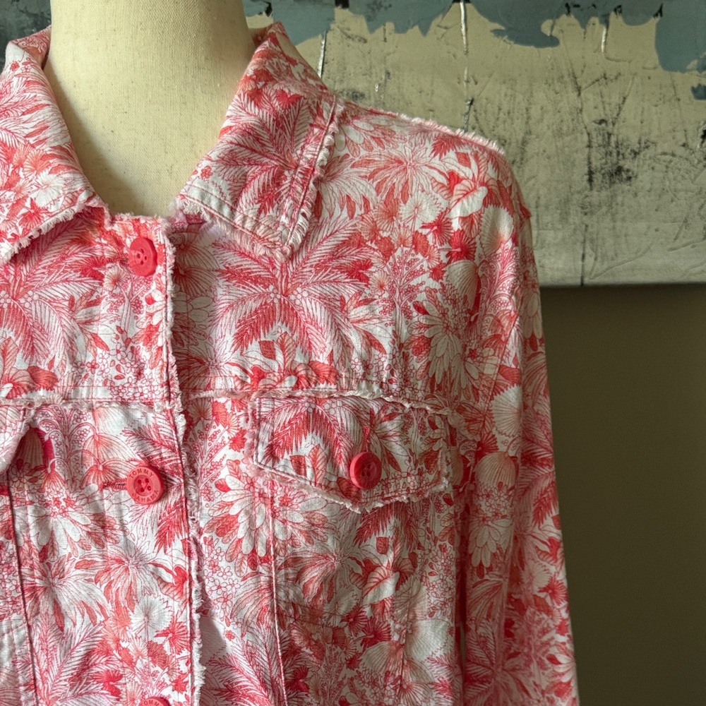 Tommy Bahama Floral Button-Up Jacket Size L - Picture 4 of 16